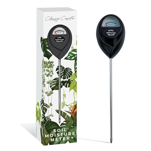 Soil Moisture Meter - Hygrometer Sensor Tool for Indoor and Outdoor Plants - Monitoring Water Levels in Soil House, Gardening, Farm, Lawn, Potted Care - No Batteries Required - Black