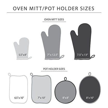KitchenAid Beacon Two-Tone Non-Slip Mini Oven Mitt Set, Cool Grey/Frost Grey, 5.5"x8", 2 Piece - color: Cool Grey/Frost Grey