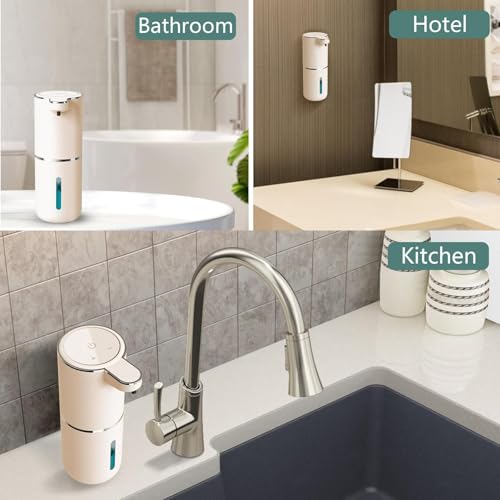 Automatic Liquid Soap Dispenser,Touchless Hand Soap Dispenser USB Rechargeabled Dispenser Electric,Wall Mounted 4 Levels Adjustable Dispenser Pump for Bathroom Kitchen Dish Soap Gold - color: Gold, style: Gel