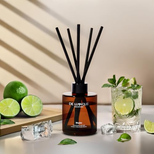 Mojito Scent Reed Diffuser Oil – Long Lasting Diffusers for Home with Mint, Lime, Rum & Apple – Premium Home Fragrance Crafted by Expert Perfumers – 150ml - size: 150ml / 5.07 fl.oz