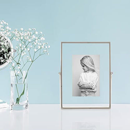 Lawrence Frames Metal Easel Float Picture Frame, 4x6, Silver - color: Silver, size: 4x6