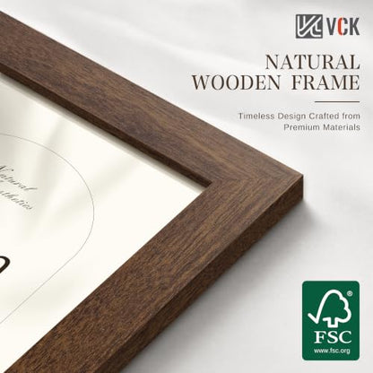 VCK 24x36 Poster Frames Brown - Wide Border Wood Picture Frame, Multi-Directional Display Family Photos, Office Prints, Studio/Gallery Art, Woodgrain Series, Wall Hanging, Set of 6 - color: Brown, size: 24 x 36