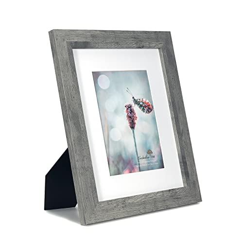 Grey 8x10 Picture Frame set of 3,Display 8x10 without Mat or 5x7 with Mat Wall Gallery Photo Frames - color: Grey, size: 8x10 inches