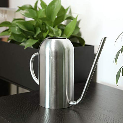 Fasmov Stainless Steel Watering Can with Long Spout Modern Style Watering Pot, 53oz/1.5L