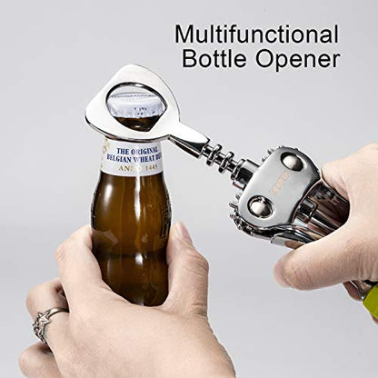 Beneno Wine Opener, Premium Wing Corkscrew Wine Bottle Opener, Green | Durable Solid Zinc Alloy Body, Precise Sharp-Edged Screw, Ergonomic Non-Slip Grip Wing Handle, Multifunctional Bottle Openers - color: Green