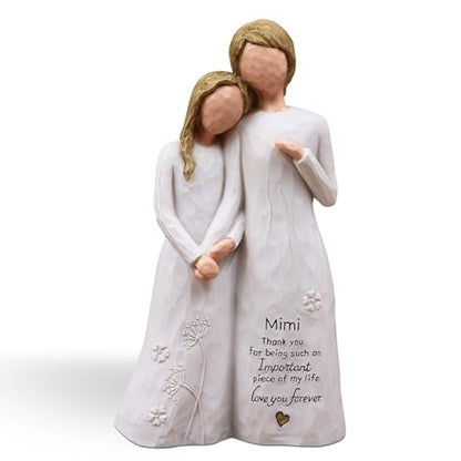 Mimi Gifts for Grandma, Mimi Birthday Gifts,Mimi Figurine | Gifts for Mimi, Mimi Gifts, Grandma Gift for Birthday Christmas Mothers Day,Hand-Painted Resin Statue - style: Mimi gifts