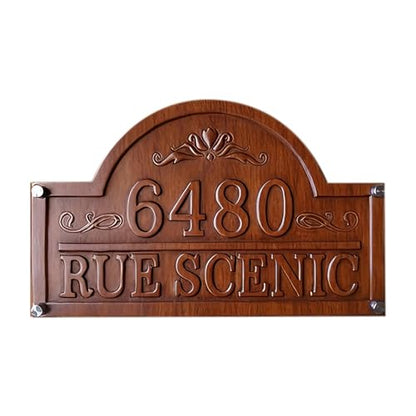 Address Numbers for House,Wood House Address Plaque,Custom Address Sign House Numbers for Outside Personalized Custom Metal Address Signs for Houses Wood Metal housewarming gifts - color: Style 1