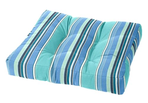 Cushion Source Tufted Ottoman Cushions, 21"X 17" Indoor and Outdoor Durable Tufted Cushion Made with Fade Resistant Sunbrella Fabric, Sunbrella Dolce Oasis - color: Sunbrella Dolce Oasis