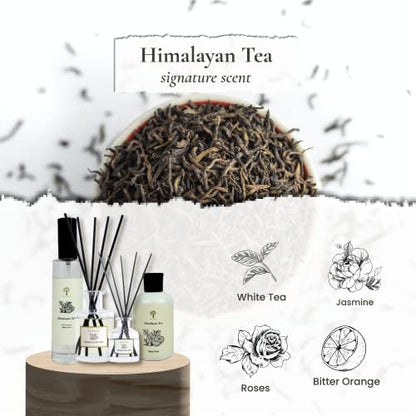 PRISTINE Himalayan Tea/Inspired by Westin Hotel Reed Diffuser for Home | Fresh Bergamot/White Tea Room Fragrance Reed Diffusers, Oil & Room Diffusers with Reed | Home Fragrance Scent Diffuser - size: 1.6 oz