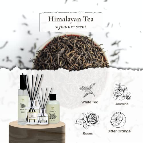 PRISTINE Himalayan Tea/Inspired by Westin Hotel Reed Diffuser for Home | Fresh Bergamot/White Tea Room Fragrance Reed Diffusers, Oil & Room Diffusers with Reed | Home Fragrance Scent Diffuser - size: 6 oz