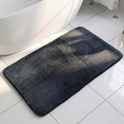 Muddy Mat® Memory Foam Bath Mat – Velvet Soft Non Slip Bathroom Rugs, Thick Absorbent Bath Rugs, Washable Bath Mat for Bathroom Floor and Shower, Black 20" x 30" - color: Black, size: 1'8" x 2'6" (Rectangular)