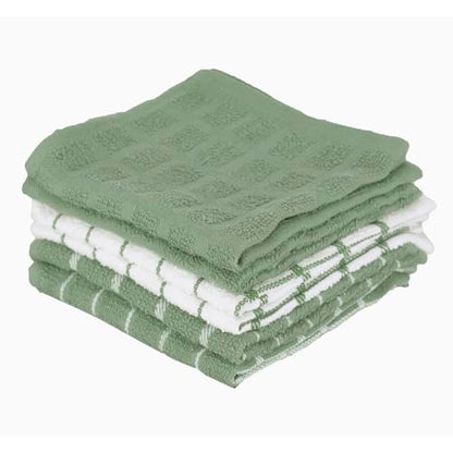 Ritz Premium Terry Check Kitchen Dish Cloths, 6-Pack, Juniper - color: Juniper, size: 6-Pack - Dish Cloths
