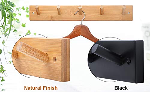 WEBI Coat Rack Wall Mounted,Coat Hanger Wall,16" Hole to Hole,Coat Hooks Wall Mount,Hook Rack Peg Rail,5 Hooks for Hanging Jacket,Hats,Clothes,White - color: White, size: 17 inch