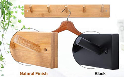 WEBI Coat Rack Wall Mounted,Coat Hanger Wall,16" Hole to Hole,Coat Hooks Wall Mount,Hook Rack Peg Rail,5 Hooks for Hanging Jacket,Hats,Clothes,White - color: White, size: 17 inch