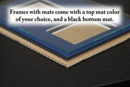 ArtToFrames Collage Photo Frame Single Mat with 5-5x7 Openings with Satin Black Frame and Alabaster mat. - color: 5 - 5x7 - (2137), size: Alabaster