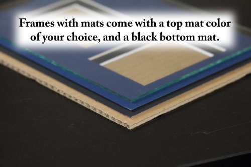 ArtToFrames Collage Photo Frame Single Mat with 9-4x4 Openings with Satin Black Frame and Baby Blue mat. - color: 9 - 4x4 - (2147), size: Baby Blue