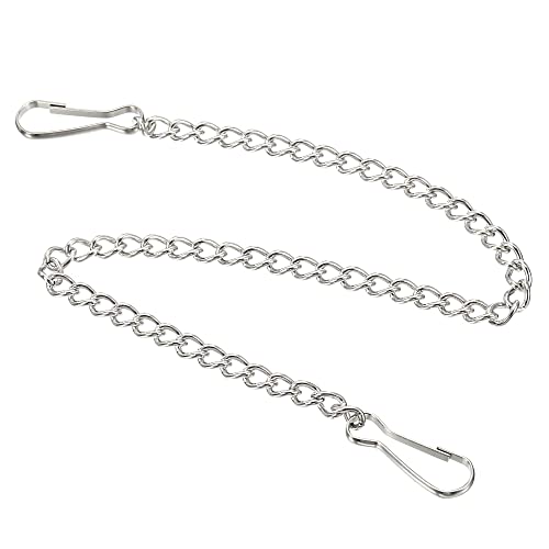 MECCANIXITY Hanging Chain with Snap Clips 11.81 Inch Garden Plant Hangers for Signboard Chalkboard Basket Lantern Wind Chime, Stainless Steel Pack of 4 - size: 11.81 Inch
