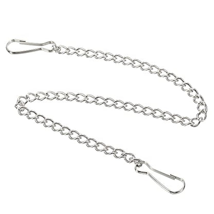 MECCANIXITY Hanging Chain with Snap Clips 11.81 Inch Garden Plant Hangers for Signboard Chalkboard Basket Lantern Wind Chime, Stainless Steel Pack of 4 - size: 11.81 Inch