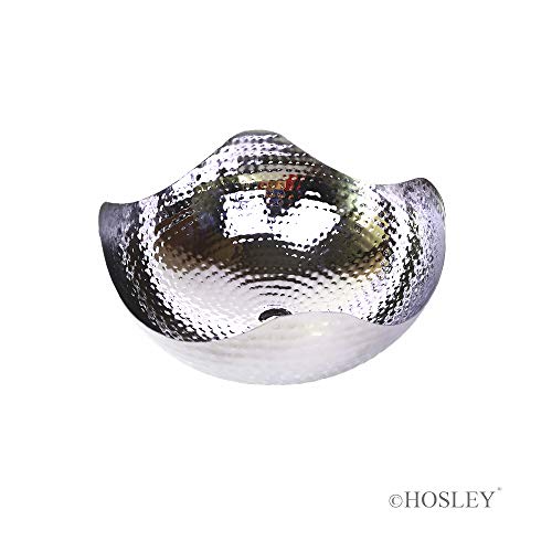 Hosley 10" Long Silver Finish Metal Bowl Modern Elegance for Serving and Decor Contemporary Accent for Stylish Homes Sophisticated - size: 10" Long x 1 count