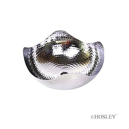 Hosley 10" Long Silver Finish Metal Bowl Modern Elegance for Serving and Decor Contemporary Accent for Stylish Homes Sophisticated - size: 10" Long x 1 count