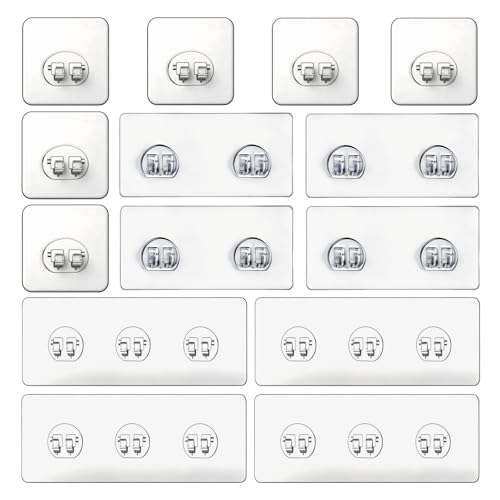 14 Pack Shower Caddy Adhesive Replacement, Waterproof Strong Shower Shelf Adhesive Hooks, No Drilling for Corner Shelf Basket, Bathroom Storage Shelves, Kitchen Racks and Soap Holde (14 Pack) - color: 14 Pack