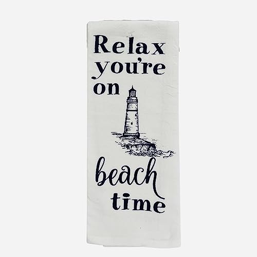 Summer Kitchen Dish Towel Set: 1 Life's a Beach, 1 Let The Sea Set You Free, 1 Relax Your're on Beach Time, Set of 3 - color: Beach Mermaid