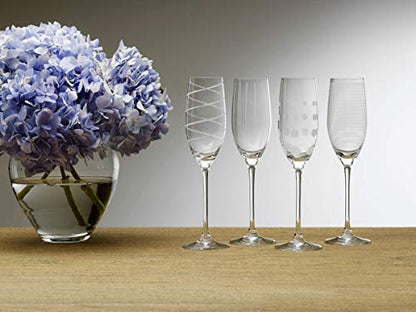 Mikasa Crystal Cheers Champagne Flutes, Set of 4, 8 fluid ounces - style: Champagne Flute