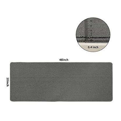 COSY HOMEER 20X48 Inch Kitchen Rug Mats Made of 100% Polypropylene Strip TPR Backing Soft Kitchen Mat Specialized in Anti Slippery and Machine Washable,for Kitchen, Floor Home,Office,Sink,Laundry,Grey - size: 20"×48"