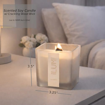 Luxury Aroma Gift Set | Peony Garden Scent - Reed Diffuser (200ml), Wood Wick Soy Candle (200g), Room Spray (50ml) | Includes Dried Flowers & 8 Reeds | Luxurious Fragrance for Home Décor | Great Gifts