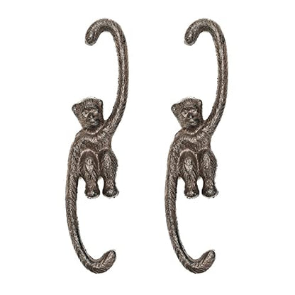 Sungmor Cast Iron Plant Hangers, 2PC 7.9 Inches Monkey Hooks | Large S Planter Hanger, Ceiling Extender Hooks for Hanging Plants, Flower Basket, Plant Pot, Macrame Plant Holder, Lantern - color: Monkey Hooks - 2pcs