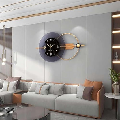 Large Decorative Wall Clock, Metal Modern Light Luxury Wall Decorative Silent No Ticking Numerals Clocks Creative Wall Art Home Decor for Living Room (Size : 100 CM/39 in) - size: 39 in