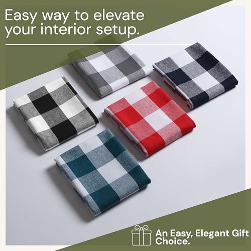 Mint Green and White 12 Pack Buffalo Check Kitchen Towels, 16x26 Inches, 100% Cotton Dish Cloths, Reusable Hand Towels for Drying Glassware, Cleaning Spills, Farmhouse Plaid Towel - color: Mint Green, size: 16 X 26 - 12 Pack
