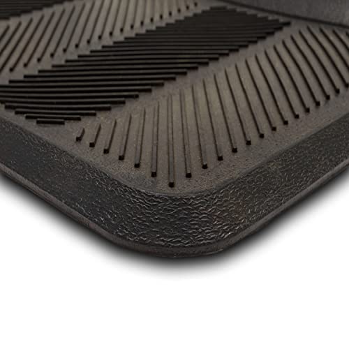 Mohawk Home Boot Tray All Weather Waterproof Mat for Entryway, Shoes, Pet Food Tray, Garden, Indoor Outdoor Black Rubber 1'4"x2'8" - size: 1'4" x 2'8" (Rectangular)