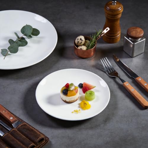 Restaurant Value, Stoneware Coupe Shape Plate 8.25", Bright White, Case of 24 - color: Bright White, size: Plate 8.25"