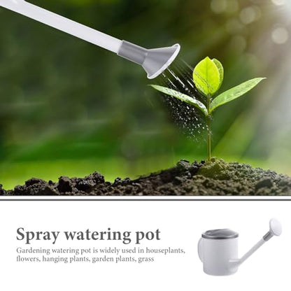 Indoor Long Spout Watering Can for Plants Ergonomic Handle Gardening Kettle Tool Large Opening Sprayer Pot for Office Home Garden Glacier Gray