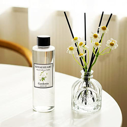 Gardenia Reed Diffuser Oil Refill Set, 6.8 OZ X 2 Pack Home Fragrance for Bedroom, Bathroom Home Decor - size: 6.8 Fl Oz (Pack of 2)