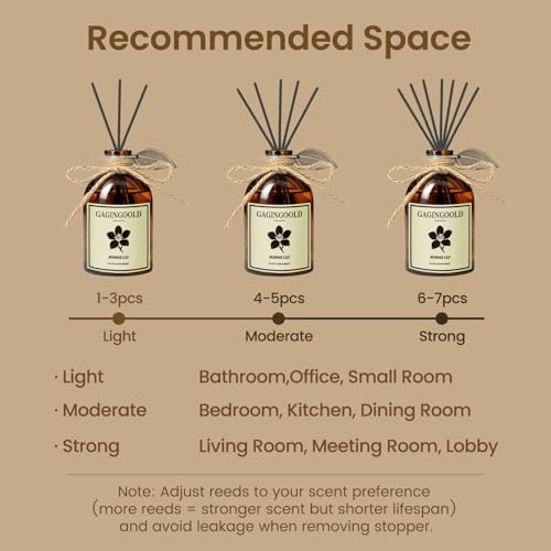 Citrus Reed Diffuser Set Orange Grove, Includes 10 Diffuser Sticks & Decorative Flower, Air Freshener for Living Room Bedroom, 5 fl.oz