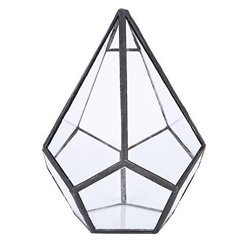 Geometric Glass Terrarium Planter, Glass Geometric Terrarium Container Terrarium Plants Modern Tabletop Planter Shelves Decor Display Succulent Plant Flower Pot Boho Decor (no Plants Included)