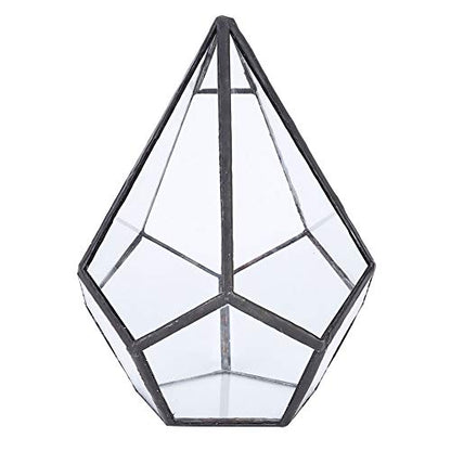 Geometric Glass Terrarium Planter, Glass Geometric Terrarium Container Terrarium Plants Modern Tabletop Planter Shelves Decor Display Succulent Plant Flower Pot Boho Decor (no Plants Included)