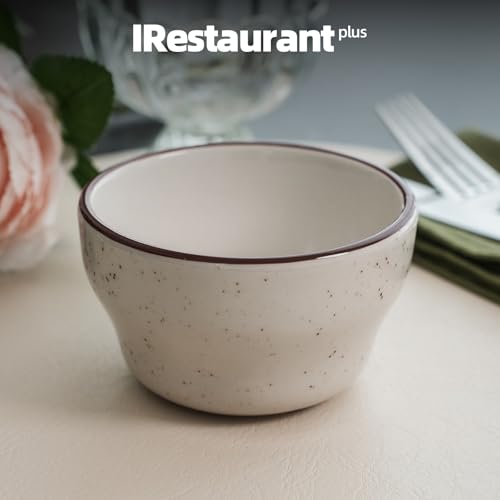 Stoneware Narrow Rim Brown Speckle, Bouillon Cup 7.25oz, Case of 36 - color: Brown Speckle, size: Bouillon Cup 7.25oz