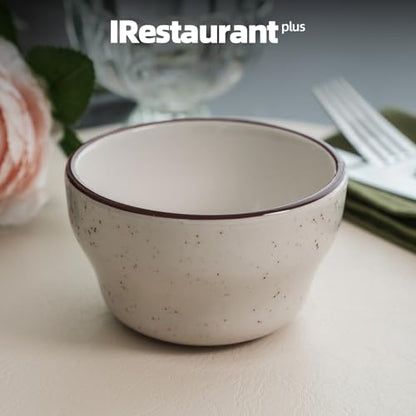 Stoneware Narrow Rim Brown Speckle, Bouillon Cup 7.25oz, Case of 36 - color: Brown Speckle, size: Bouillon Cup 7.25oz