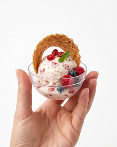 bUCLA 50 Pack Plastic Prep Bowl Sets, 6oz Clear Small Pinch Bowls | Small Bowls for Salt, Spices, Chopped Ingredients, Dipping Sauces, Ice Cream Toppings, Pudding - color: Clear, size: 6oz