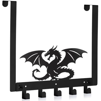 Reallnaive Dragon Over The Door Hooks Bathroom Decor Hanger Wall Mount Rack Holder for Towel, Hat, Coat, Cloth, Keychain, Bag, Christmas Party Gift - style: Dragon