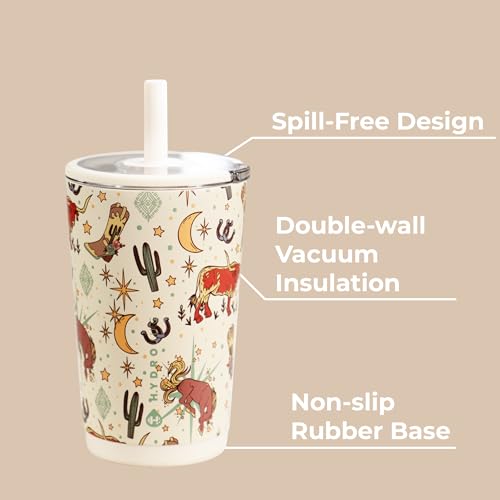 HydroJug Everyday Tumbler 14 oz, Ceramic-Lined Straw Cup, Rodeo - color: Rodeo, size: 14 Ounces