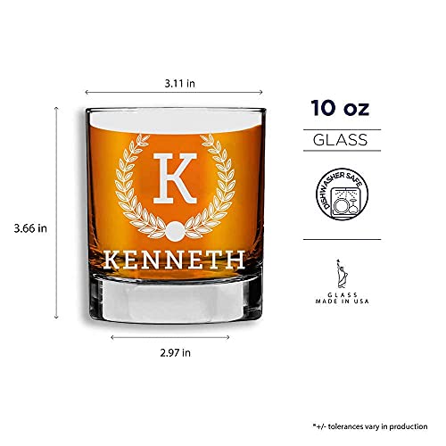 Customized Whiskey Gifts for Men - Personalized Scotch Glass Gift Set with Box - Engraved Wisky Rocks Glasses for Boyfriend, Husband, Dad - Valentine's, Birthday, Anniversary, Christmas.