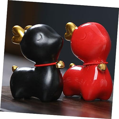 Alipis Animal Statue Decor Ceramic Craft Statue Ceramic Animal Adorns Desktop