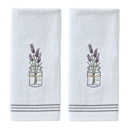 SKL Home by Saturday Knight Ltd. Lavender Hand Towel (2-Pack), White , 16x25 - color: Lavender