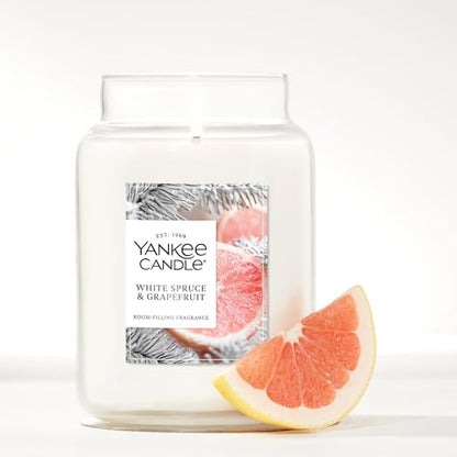 Yankee Candle White Spruce & Grapefruit Scented Candle, 22oz Large Jar with up to 150 Hour Burn Time, Giftable - color: White Spruce & Grapefruit, size: 22 oz
