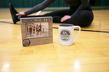 Pavilion - Running People - Gray & Cream 18 oz Coffee Mug