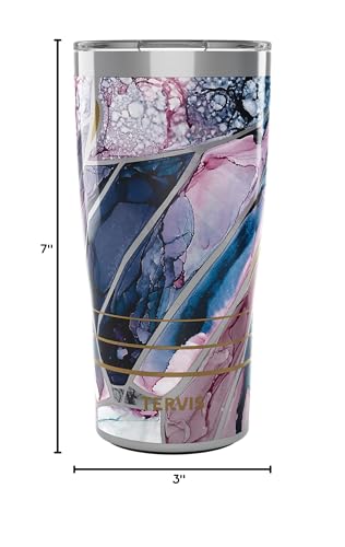 Tervis Traveler Inkreel Butterfly Wing Triple Walled Insulated Tumbler Travel Cup Keeps Drinks Cold & Hot, 20oz, Stainless Steel | Thermos Travel Mug, Insulated, 18/8 Stainless, Quiet Base, BPA-Free, Dishwasher Safe, Fits Most Cupholders, Gifts under $50